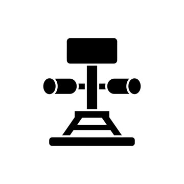 Sit-Up and Back Extension Gym Bench Icon