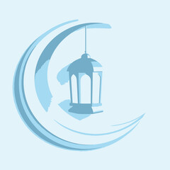 Obraz premium slender silver crescent moon 