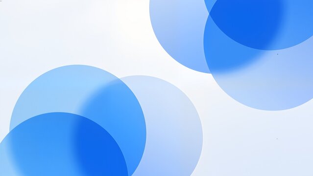 Abstract blue overlapping circles