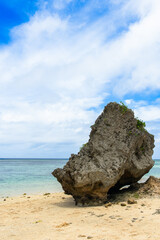沖縄　本島　エメラルドビーチ　岩