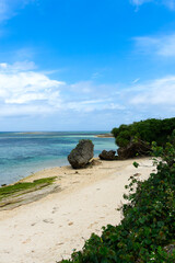 沖縄　本島　エメラルドビーチ　岩