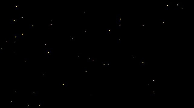 Elegant luxury gold confetti animation with premium tones, perfect for exclusive celebrations, awards, and classy event backgrounds. alpha channel