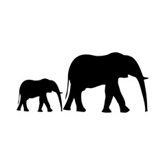 elephant silhouette vector