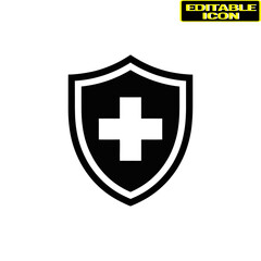 Obraz premium Shield with medical cross icon