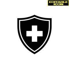 Fototapeta premium Shield with medical cross icon
