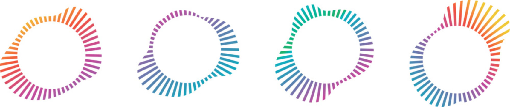 Radial sound waves music line icon pattern audio ripple effect