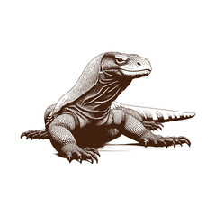 Obraz premium Detailed illustration of a lizard with sharp claws