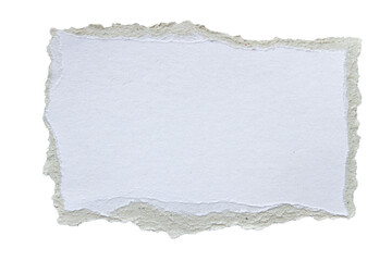 Fototapeta premium blank white cardboard sheet with torn edges on a transparent background.