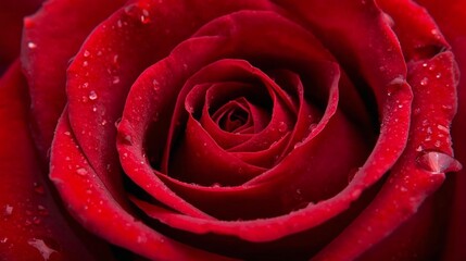 red rose with water drops