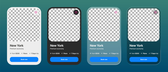 Naklejka premium Modern hotel booking promotion design with liquid glass display