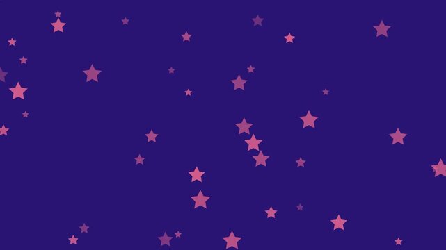 Bouching star in blue screen