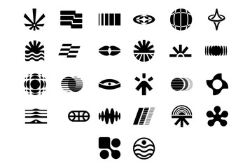 Abstract Black Icon Vector