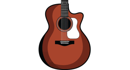 Obraz premium Classic Acoustic Guitar Vector Illustration