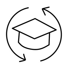 Higher education vector icon
