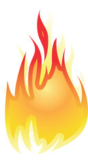 Burning Fire Flame Vector Design