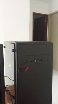 Turning on a desktop computer 