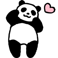 パンダ_ハート