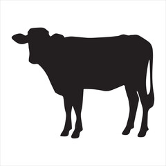 silhouette or illustration of a cow or buffalo