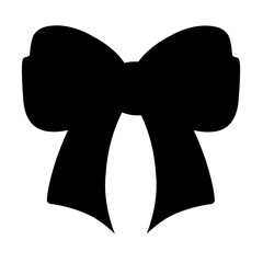 Ribbon vector silhouette