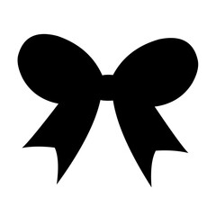 Ribbon vector silhouette