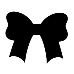 Ribbon vector silhouette