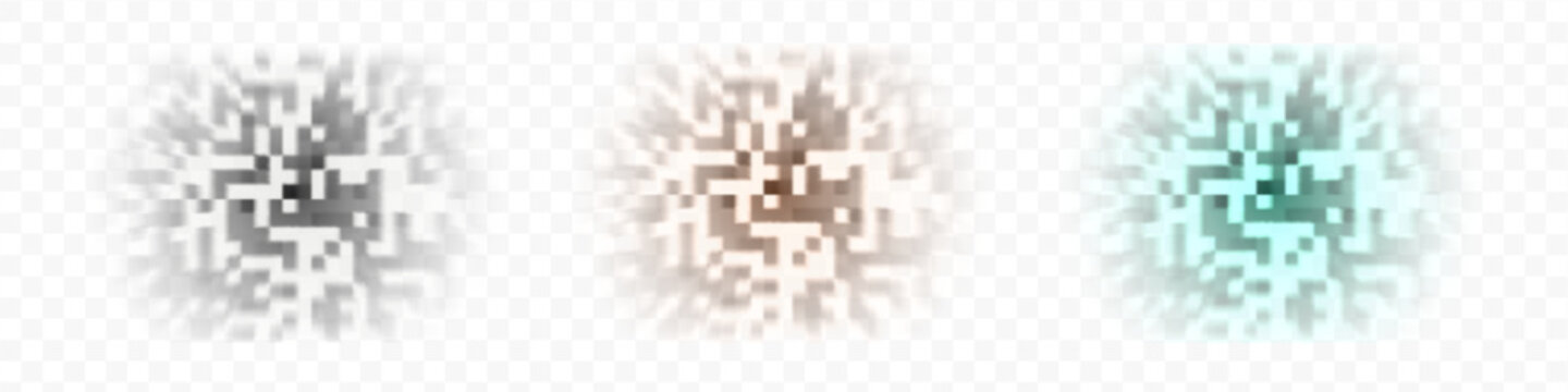 Skin toned pixel pattern on transparent background with checkered censor blur for privacy protection.