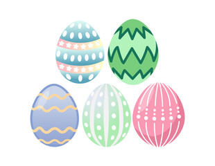 Fototapeta premium easter eggs illustration isolated on white background