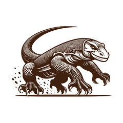 Detailed illustration of a lizard in motion