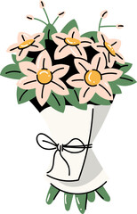 Bouquet of Flowers Illustration