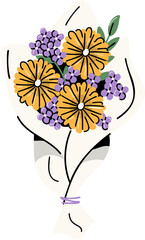 Bouquet of Flowers Illustration
