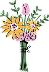 Bouquet of Flowers Illustration