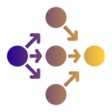 Analytical technique identifying the longest sequence of dependent tasks (Solid Gradient Style)