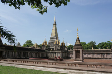 Fototapeta premium Art of ancient temples in rural Thailand.