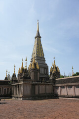 Fototapeta premium Art of ancient temples in rural Thailand.
