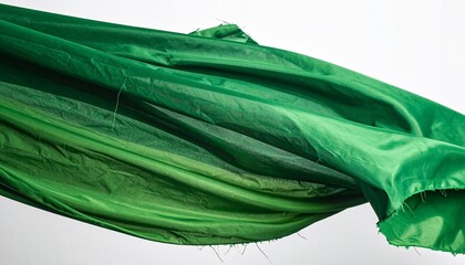 Torn White Paper Revealing Crumpled Green Texture Beneath