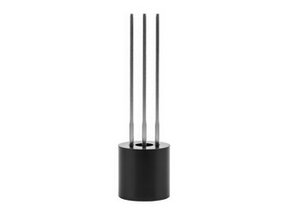 Obraz premium Modern candle holder with three wicks