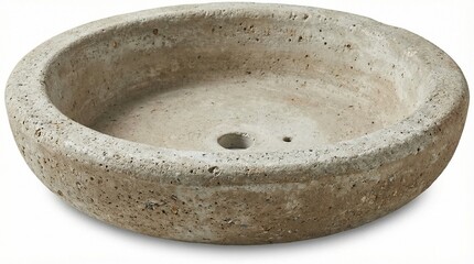Water fountain bowl made of stone in natural texture  