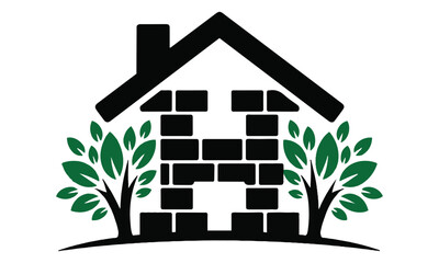 Letter H Home Logo, Letter H 3d style with home combination logo design, vector illustration