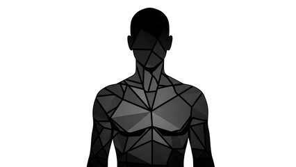 Geometric human body illustration design.