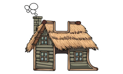 Letter H Home Logo, Letter H 3d style with home combination logo design, vector illustration