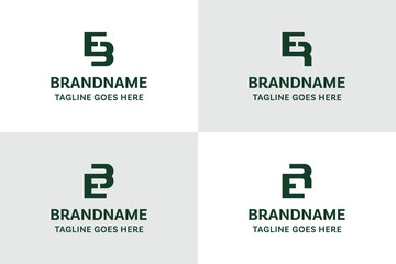 Letters EB ER Monogram Logo, suitable for any business with EB BE ER RE initials