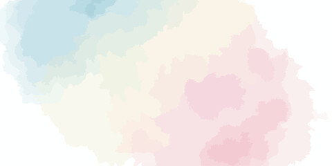 Obraz premium Pastel Watercolor Wash Background with Soft Blue, Yellow, and Pink Gradient