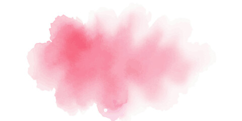 Fototapeta premium Pink watercolor paint splash isolated on white background