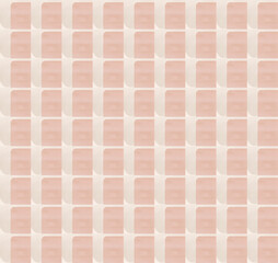 Fototapeta premium Abstract mid-century geometrical background, retro style seamless pattern in beige and pink tones