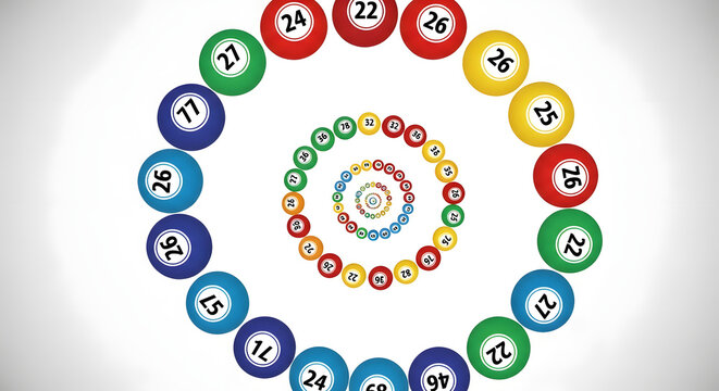 Colorful spiral of numbers