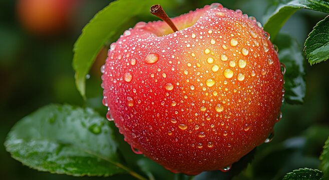 Rose apple fresh produce shot featuring water droplets picture