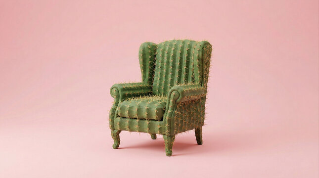 Cactus armchair uncomfortable furniture concept