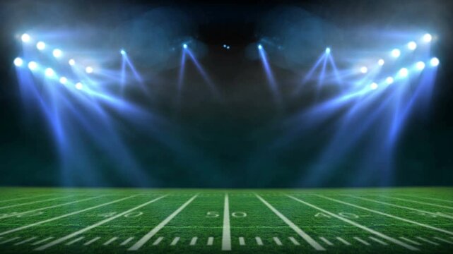 American football night stadium Sport advertisement 4K video	
