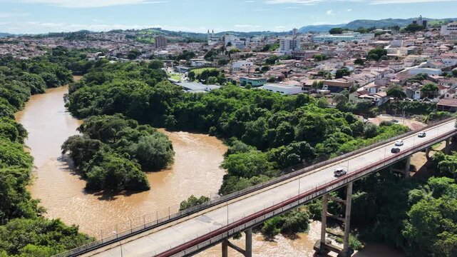 Rio Pardo Skyline Of Sao Jose Do Rio Pardo In Sao Paulo Brazil. Downtown Cityscape. Countryside City. Medieval Church. Sao Jose Do Rio Pardo In Sao Paulo Brazil. Beautiful Skyline.