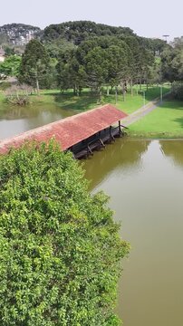 Curitiba Parana. Tingui Park At Curitiba In Parana Brazil. Gardening Landscape. Touristic Attraction. Urban Park. Tingui Park At Curitiba In Parana Brazil. Forest Trees Scene.